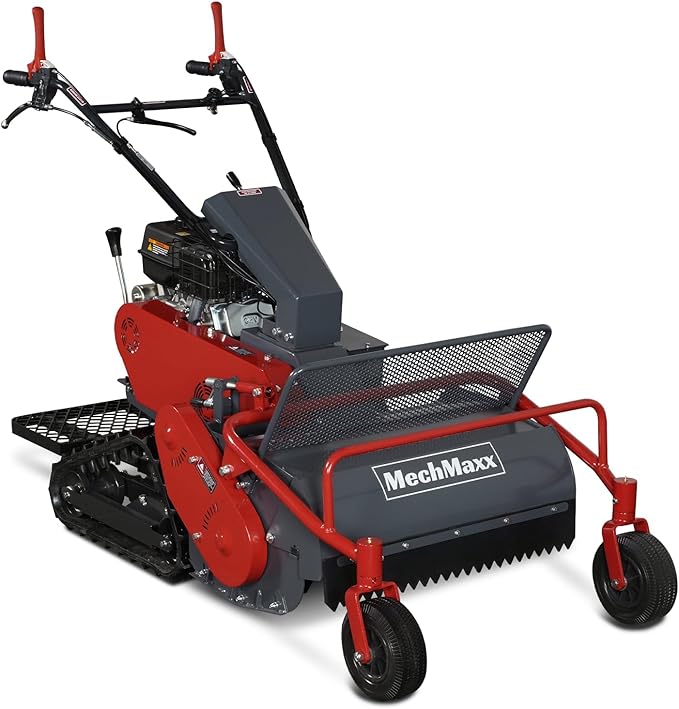 MechMaxx 27" Walk Behind Flail Mower, 10HP 302cc, Self-Propelled, Tracked, Electric Start, SFM27T