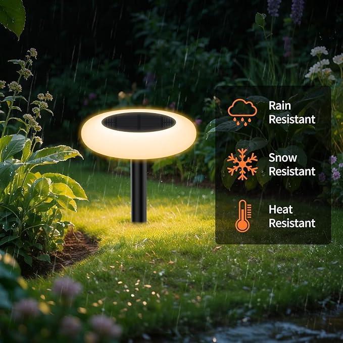 intelamp Solar Lights Outdoor Waterproof, 6Pack Color Changing Solar Lights Remote Control Pathway Light for Yard Lawn Patio Landscape Walkway Pool Christmas Decoration