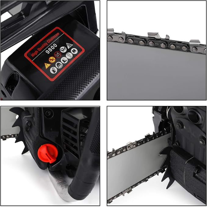 Topteng Gasoline Chainsaw 22 Inch, 62cc Chainsaw 22" Bar Powered Engine 2 Cycle Gasoline Chain Saw, Tree Cutting, Firewood Yard Work, Anti‑Kickback Chain, Automatic Chain Brake for Home Farm Ranch