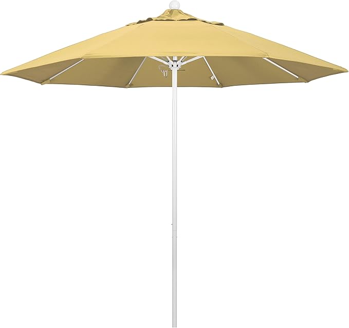 California Umbrella 9' Round Aluminum/Fiberglass Umbrella, Push Open,