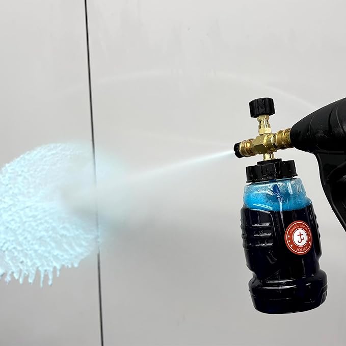 JOEJET Chemical Injector for Pressure Washer with Bottle, Adjustable Pressure Washer Soap Injector with 1/4 Inch Quick Connect, 3600 PSI