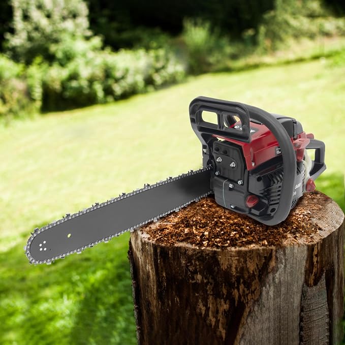 Gas Powered Chainsaw, 2-Stroke 58CC 2400W 20Inch Handheld Cordless Petrol Chain Saw Power Head Gas Powered Chainsaw Portable Gasoline Chain Saw for Garden Pruning Forest Logging (20In 58CC 2400W)