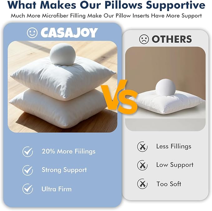 Outdoor Pillows 12x20 Set of 4 Water Resistant Lumbar Pillow Insert | Waterproof Throw Pillows, Convenient Zipper Design, Fluffy & Supportive, Decorative Pillow for Patio Porch & Couch