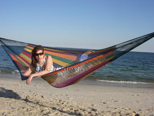 Breezy Point Mayan Mexican Nylon Double Hammock