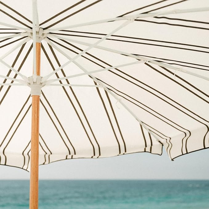 Business & Pleasure Co. Amalfi Umbrella - 7.2' Boho Beach Umbrella - Sturdy Yet Lightweight - UPF 50+ UV-Resistant Canvas
