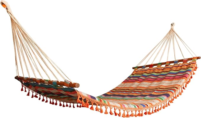 Hammock, Hand Loomed, Multi-Color, Made in Mexico by Verve CULTURE