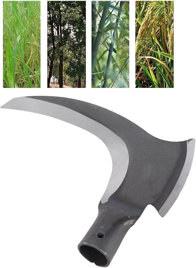 High Manganese Steel Double Scythe Tool, Multifunctional Sickle for Mowing and Cutting Trees Durable Gardening Tool