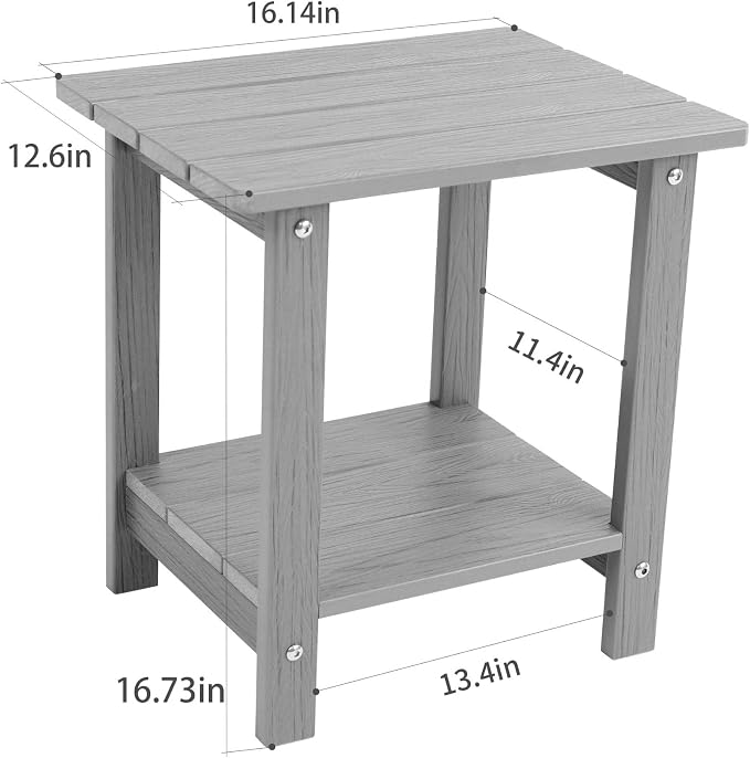 Outdoor Wooden Table,Side Table,Patio Table,Ideal for Patio, Camping, Pool, Beach, ect.(Natural)