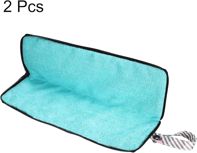 HARFINGTON 2pcs Wet Umbrellas Bag 4.9" x 14.2" Superfine Fiber Strong Water Absorption Umbrella Case Cover Portable Waterproof Case for Storage Travel Home Outdoor, Gray