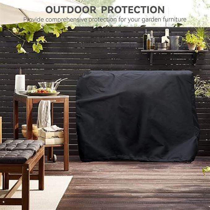 Outdoor Dining Cart Cover - Heavy Duty Waterproof Cover for Royal Gourmet Cart, Flattop Worktable, Propane Tank - Black, Polyester
