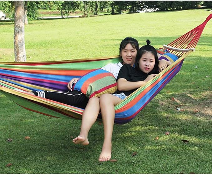 MaGiLL Hammock Outdoor Anti-Rollover Children Adult Sleeping Home Student Dormitory Balcony Park Swing Hammock (Color : B, Size : 200 * 80cm) (B 200 * 80cm)
