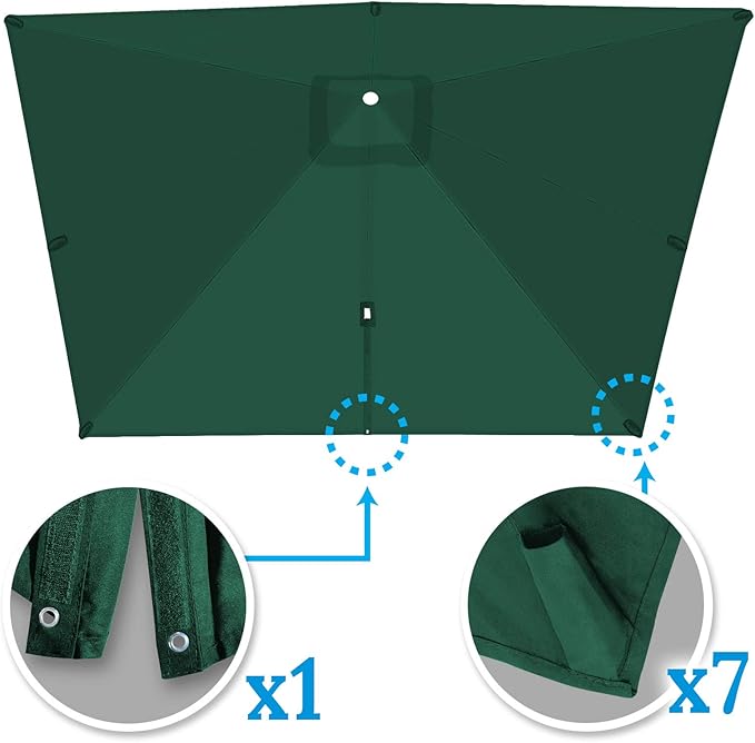 BenefitUSA Outdoor Canopy Top Cover Only Replacement Canopy for 10'x10' ROME Cantilever Patio Umbrella (Canopy Only)