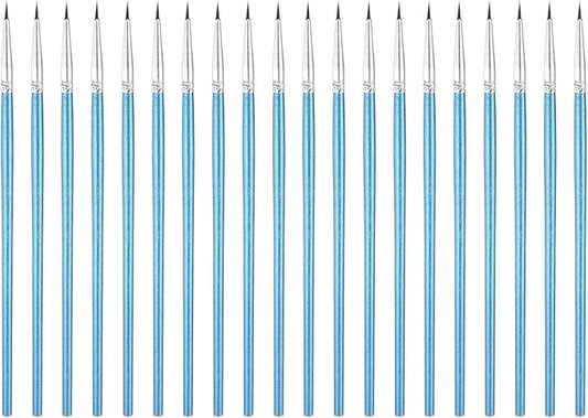 M METERXITY 20-Pack Pollinator Brush, 0.24inch/0.6cm Wooden Vegetable Pollinator Pen Manual Pollination Tool for Gardening/Greenhouse/Hydroponic Plants/Flowers [Blue]
