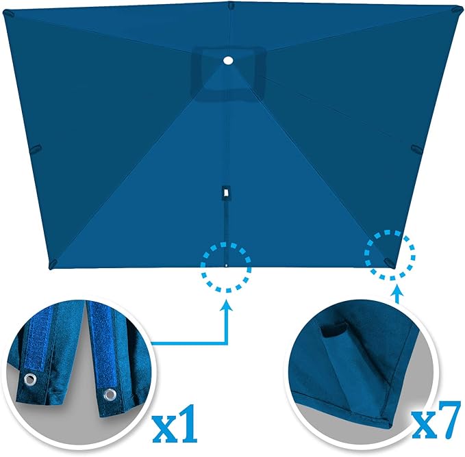 BenefitUSA Outdoor Canopy Top Cover Only Replacement Canopy for 10'x10' ROME Cantilever Patio Umbrella (Canopy Only)