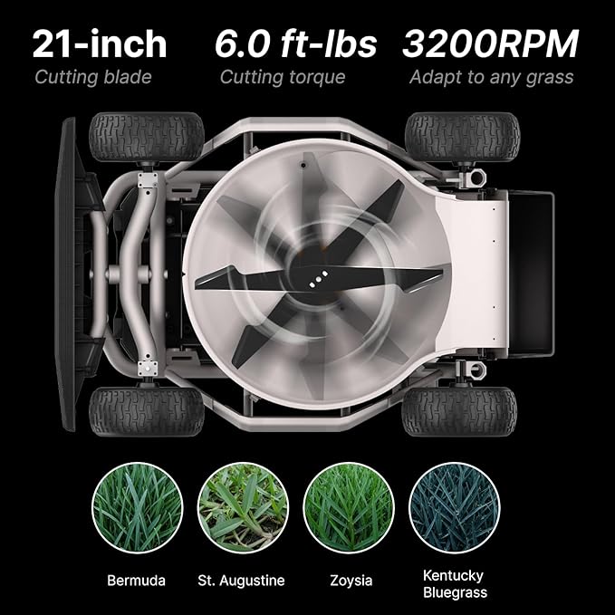 Mowrator S1 4WD 18Ah Remote Control Lawn Mower, All-Season Yard Care, 75% (37°) Slope Climbing, 21" Cutting Width, 1.5–4.3" Adjustable Cutting Height, Up to 1.12 Acres