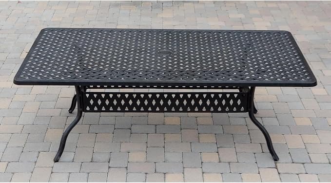 Darlee Ocean View 9 Pc Cast Aluminum Dining Set w/ 92 X 42 Inch Series 30 Table in Antique Bronze/Sesame