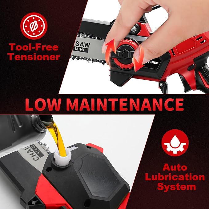 2-in-1 8 Inch Electric Pole Saw for Milwaukee 18V Battery, Brushless Cordless Mini Chainsaw with Extension Pole & 3 Chains, Auto Oiler, 14.5 FT Max Reach for Tree Trimming Branch Cutting (No Battery)