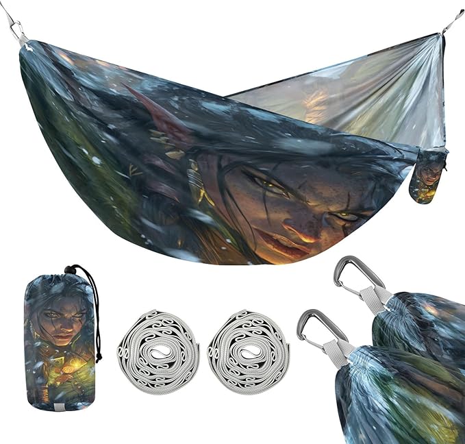 Game Anime Winter Playroom Outdoor Hammocks Foldable Rope Hammock for Indoor Outdoor Patio