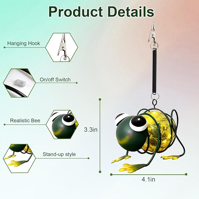 EVOLUX Solar Outdoor Frog Lights for Garden - Outdoor Statues Figurine Lights for Lawn, Patio, Balcony, Yard Ornament Cut Housewarming Gifts(2 pcs)
