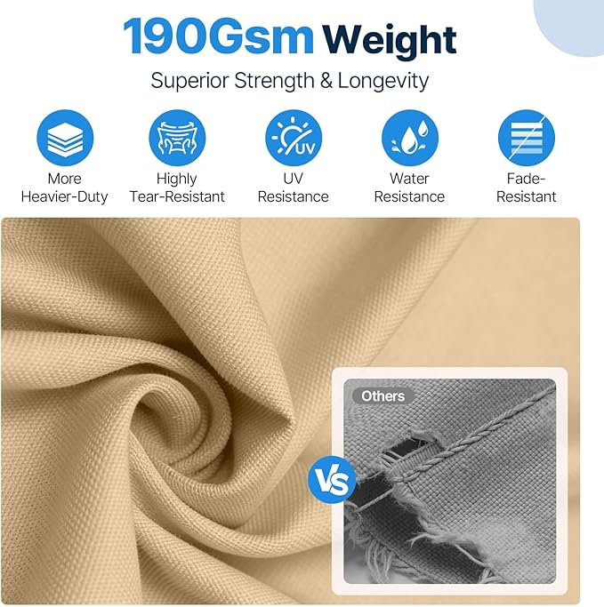 Suteck 15FT Patio Umbrella with Base Included, Double-Sided Rectangle Outdoor Large Umbrella with Crank Handle, UV & Fade Resistant Canopy for Poolside, Backyard, Deck and Market, Beige