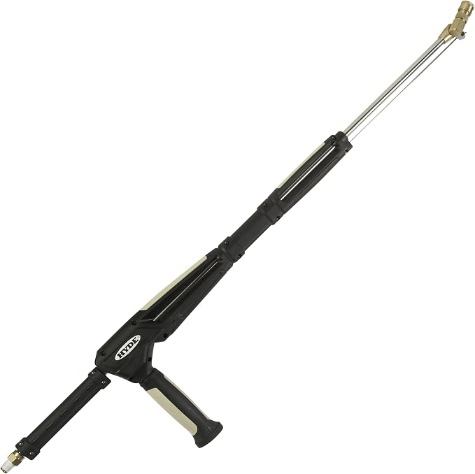HYDE 28450 Pivot Nozzle Wand, 4000 PSI, Stainless Steel, Pressure Washer Gun, Pressure Washer Wand, Pressure Washer Accessories, Spray Clean Surfaces.