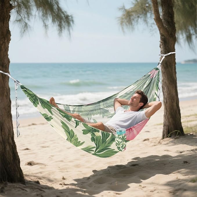 Tropical Flowers Red 330lb Capacity Hammocks for Camping Indoor Hammock for Camping Travel Accessories Base para hamacas