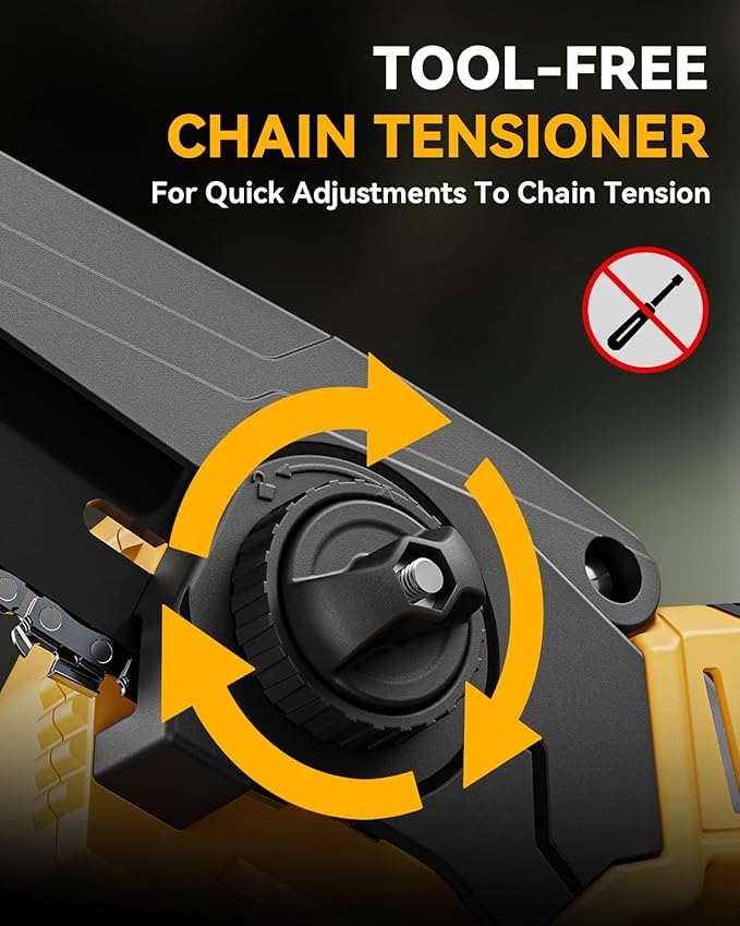 Mini Chainsaw Cordless for Dewalt Battery 20V MAX, 8-Inch and 6-Inch 2-IN-1 Chainsaw with Brushless Motor and Auto-Oiler, 1200W, for Tree Pruning Wood Cutting (Tool Only)