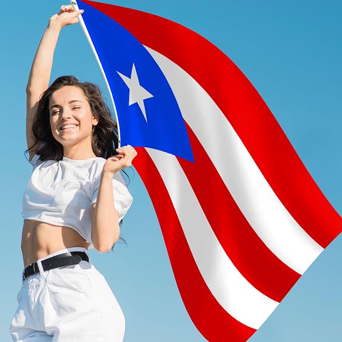 Puerto Rico Flag 3x5 FT Heavy Duty Puerto Rican Flag Double Stitched Vivid Color Fade Proof Outdoor Decor With Brass Grommets(Puerto Rico)