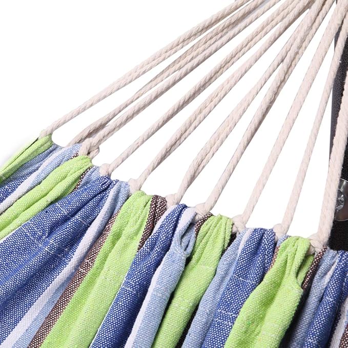 Portable Outdoor Polyester Hammock Set,Hammock with Hammock Stand,2-in-1 Hammocks Hammock Chair with Stand, 250lbs Capacity, Heavy Duty Two Person Hammock with Stand, Green