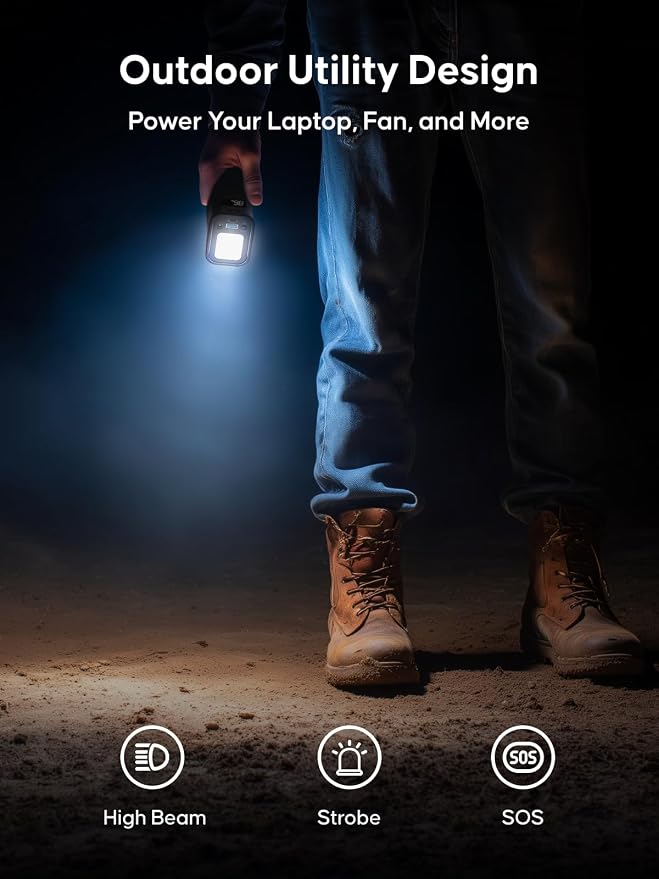 Portable Power Station with AC Outlet 99Wh 27000mAh Laptop Charger, Battery Pack 110V 70W Portable Power Station for Travel, Camping, Office, Blackout Emergency
