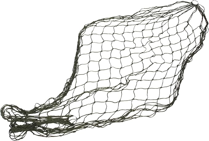 jojofuny Military Green Camping Hammock for Adults, 240x80cm Outdoor Nylon Rope Net Swing with Tree Straps and Carry Bag, Portable Relaxation Hammock for Hiking and Travel
