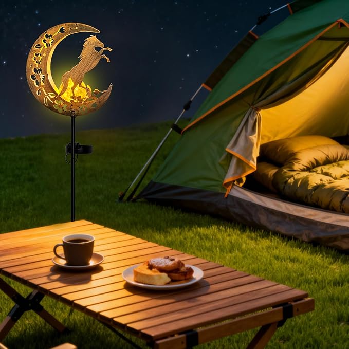 Solar Lights Outdoor Mothers Day Gifts Horse Garden Decor Mothers Day Gifts for Women Mom Grandma Sister Fairy Horse Solar Lights Metal Solar Garden Decoration Outside for Yard, Patio, Backyard, Lawn