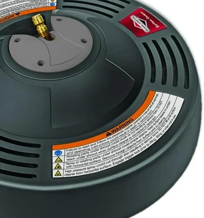 Briggs & Stratton 14 inch Rotating Surface Cleaner for Gas Pressure Washers with Quick Connect Wands and Dome Shape Cover, Black