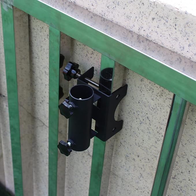 Parasol Holder Patio Umbrella Stand Mount Umbrella Stand Bench Buddy Umbrella Holder Fixed Clip Umbrella Clamp for Deck,Chair,Desk,Dock,Beach Courtyard Balcony,Tables,Boats,Tailgates…