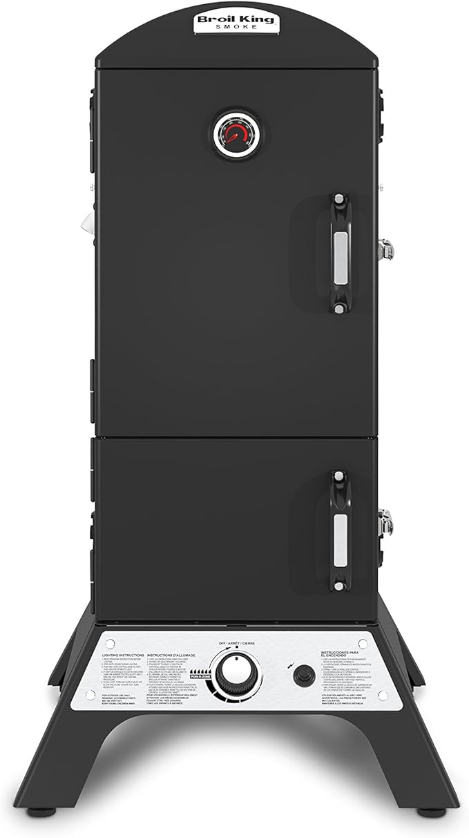 Broil King 923617 Vertical Natural Gas Cabinet Smoker, Black