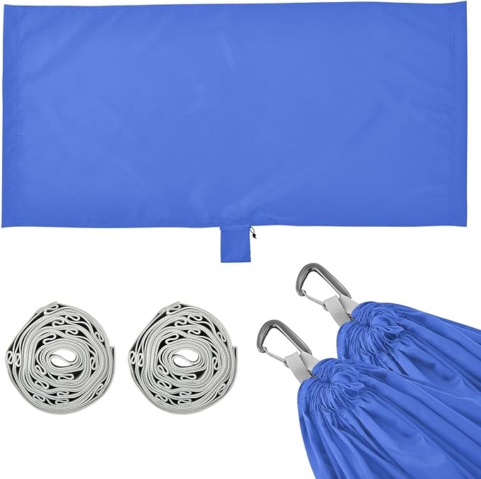 Royal Blue Solid Color Pure Plain 330lb Capacity Outdoor Hammocks with Portabl Carry Bag Cloth Hammock for Outside Patio Garden Base para hamacas