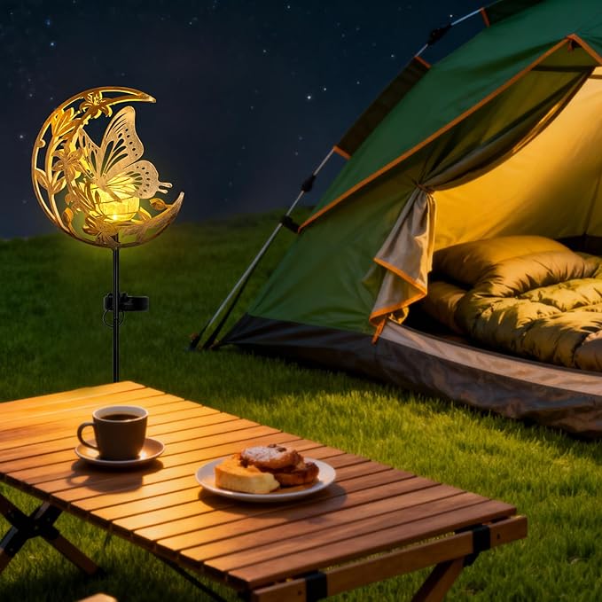 Solar Lights Outdoor Mothers Day Gifts Garden Decor Mothers Day Gifts for Women Mom Grandma Sister Butterfly Fairy Solar Lights Metal Solar Garden Decoration for Yard, Patio, Backyard, Porch, Lawn