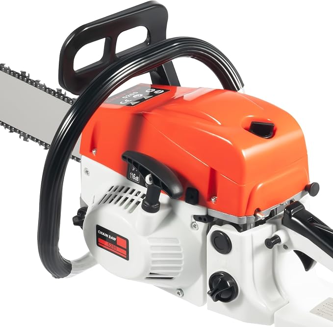 20in Gas-powered Chainsaw, Gasoline Chainsaw 2-Cycle Engine 52CC Cordless Handheld Gasoline Chain Saws, Cutting Wood Gas Sawing, Chain Saw Set for Cutting Wood Outdoor Garden Farm Home