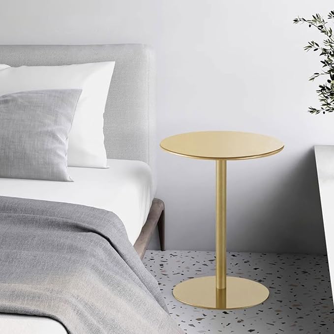 Modern Round Bar Table with Sturdy Metal Base - High Top Pub Table for Kitchen, Outdoor Bistro, Cocktail & Leisure Coffee - Home Decor (40x40x62cm)