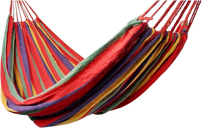 Camping Hammock Double & Single Portable Hammocks Camping Accessories for Outdoor, Indoor, Backpacking, Travel, Beach, Backyard, Patio, Hiking,Red a,190x150cm