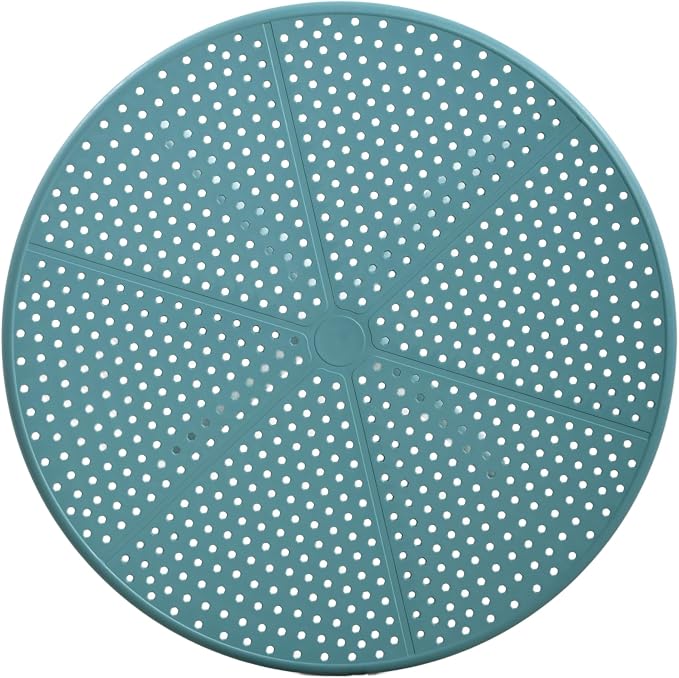 Christopher Knight Home Elshore Patio Bistro Table, Outdoor Plastic Round Table with Pedestal Base, Compact Bistro Table for Garden/Balcony/Poolside, Modern Coffee Table, Accent Table, Sky Blue