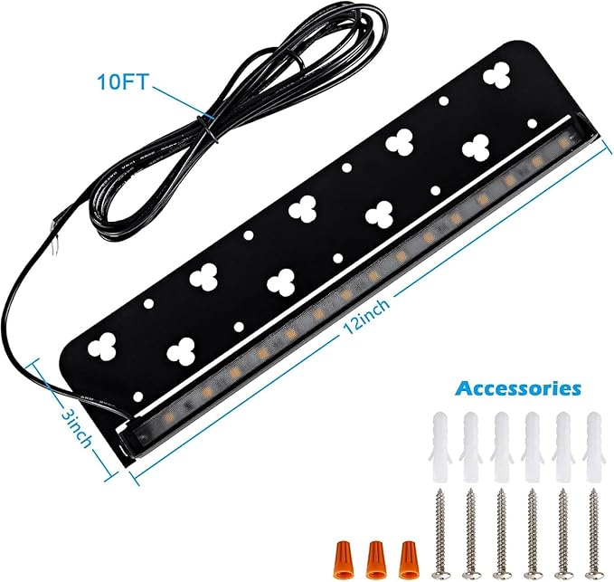 12inch Retaining Wall Lights 5W LED Hardscape Paver Lighting,5000K Daylight White Waterproof Outdoor Step Lights,12V AC/DC Low Voltage Landscape Lighting-4Packs