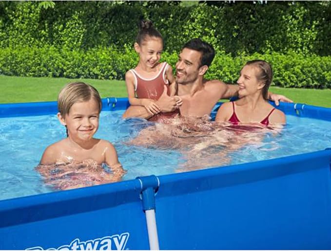 Bestway 8.5t x 5.5ft x 24in Rectangular Above Ground Pool Frame with Filter Pump