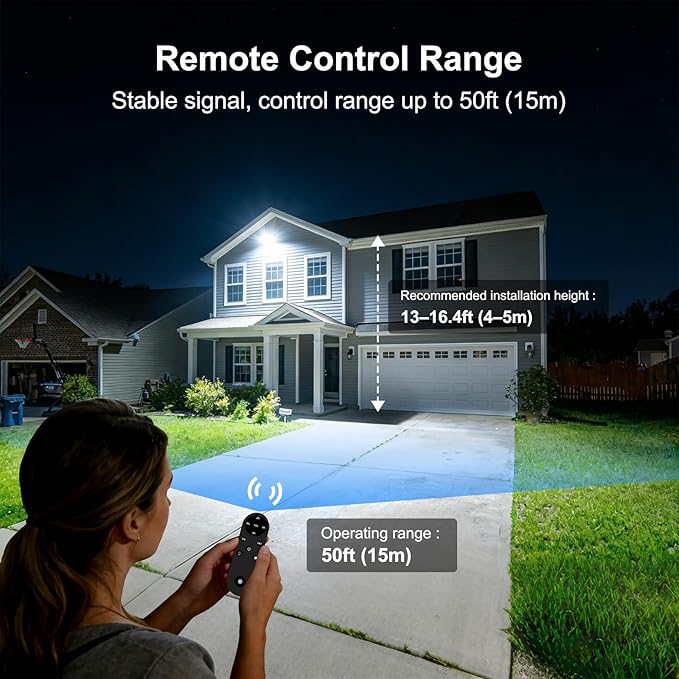200W Dusk to Dawn Flood Lights Outdoor with Remote, 28000LM LED Parking Lot Light with Photocell, 6500K Daylight LED Barn Lights IP67 Waterproof Stadium Security Light for Garten Backyard