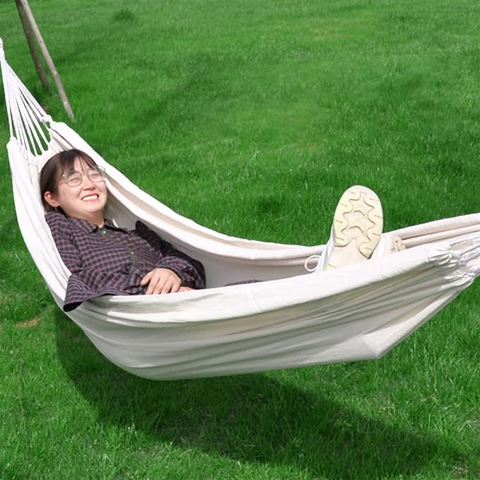 Hammock Swing, Travel Hammock, Portable Hammock, Comfortable Folding Mesh Net, Camping Accessories Single Hammock for Outdoor Indoor,White,190x80cm