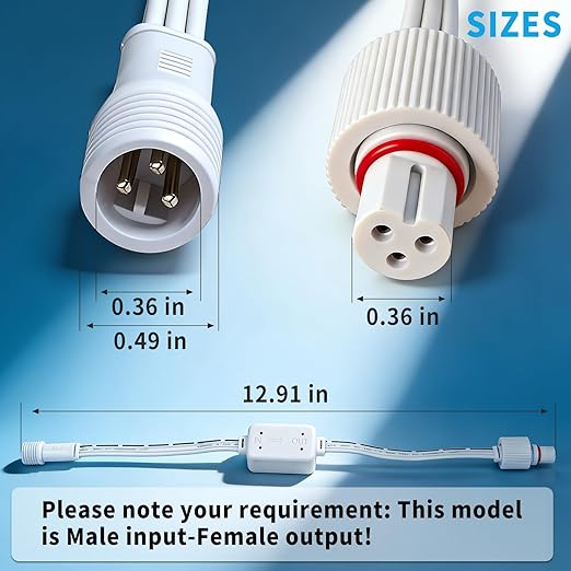 for Govee Permanent Outdoor Lights Pro Driver Module Signal Booster, Voltage Transformer Supports Up to 200ft, Compatible with H706A/H706B/H706C, IP68 Waterproof, Easy Install(White)