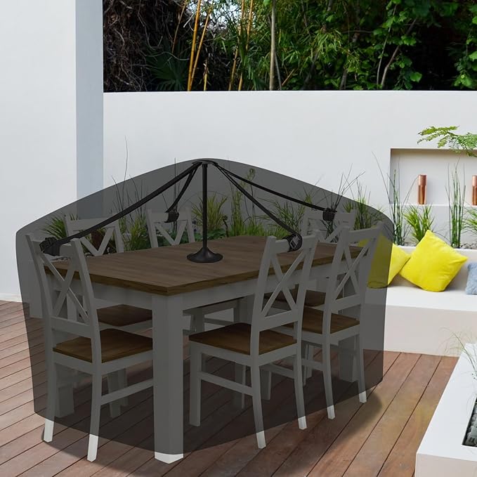 ULTCOVER Anti-Sag Adjustable Height Patio Furniture Cover Support Pole 15-27 Inches Prevents Water Pooling, Fallen Leaves and Dust Buildup