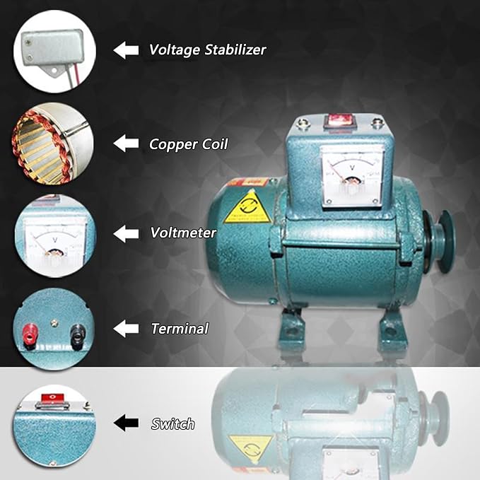 3.5kw/5kw/7kw Permanent-Magnet Generator 220V, Pure Copper Wire With Voltage Regulator Brushless Generator, Belt-Driven 3500W / 5000W / 7000W Low Maintenance For Lighting/Home Use(7000W)