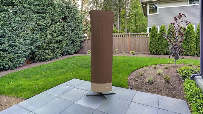 DUCKCOVERS Ultimate Waterproof 101 Inch Patio Offset Umbrella Cover with Integrated Installation Pole, Patio Furniture Covers