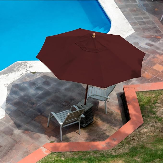 Patio Umbrella 9 ft Replacement Canopy for 8 Rib，Patio Umbrella Replacement Canopy Market Umbrella Top Fit Outdoor Umbrella Canopy（Only the top cover）